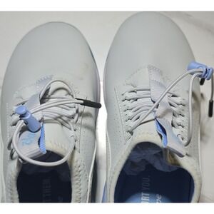 Clove White/Blue Solid Low Top Lace Up Women's Athletic Sneakers Logo